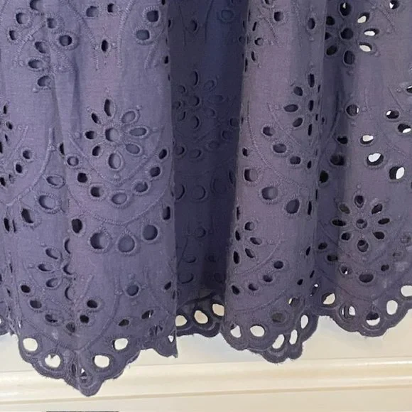 Elegant Navy Blue Lace Skirt - Picture 4 of 5